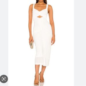 Misha x Revolve Dolores Midi Dress in Ivory. US size 4